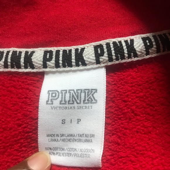 Red PINK Victoria Secret Sweat Jacket - Picture 2 of 3